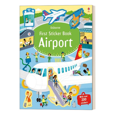 First Sticker Book: Airport 贴纸书：机场进口原版英文书籍