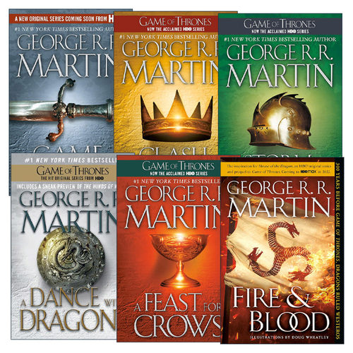 英文原版 A Song of Ice and Fire冰与火之歌平装系列 套装6册 奇幻小说 George R. R. Martin 英文版 进口英语原版书籍