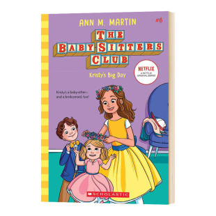 Big 保姆俱乐部小说6 进口英语课外阅读故事书 英文版 The Kristy Sitters Day Baby Club 英文原版 幽默章节桥梁书小说书籍