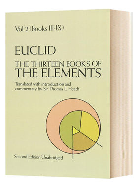 英文原版 The Thirteen Books of The Elements Volume 2 欧几里得 几何原本2 英文版进口原版英语书籍