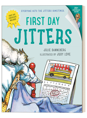 英文原版 First Day Jitters The Jitters Series 紧张系列 第一天的紧张 新的环境中如何学会适应 儿童全彩章节桥梁书 英文版