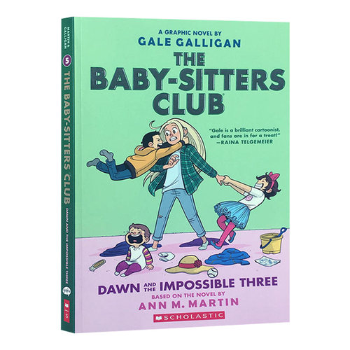 保姆俱乐部全彩漫画5 The Baby Sitters Club Graphic 5 Dawn and the Impossible Three 英文原版 英文版儿童英语桥梁章节故事书