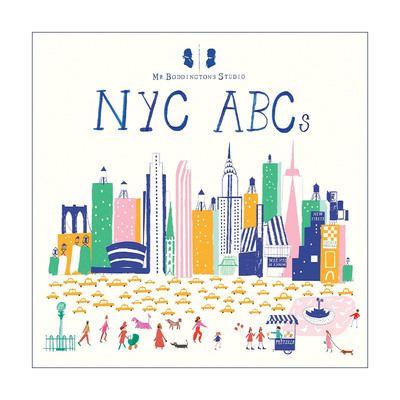 英文原版 Mr. Boddington's Studio NYC ABCs 纽约 儿童字母学习城市景观绘本 纸板书 英文版 进口英语原版书籍