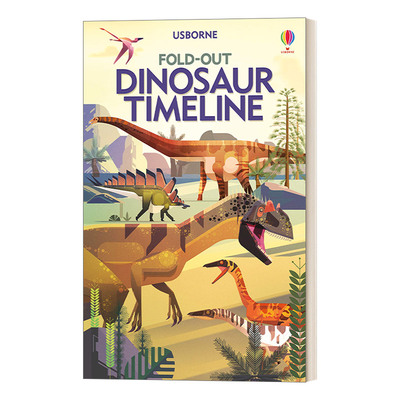 Fold-Out Dinosaur Timeline 恐龙生活时期折叠书 精装进口原版英文书籍