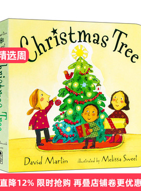 英文原版绘本 Christmas Tree 圣诞树 0-3岁幼儿儿童圣诞节主题绘本 Melissa Sweet插画 纸板书 英文版 进口英语原版书籍