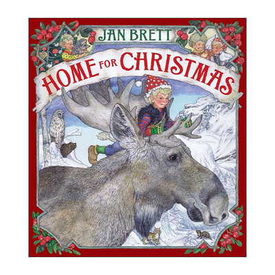 英文原版 Home for Christmas 回家过圣诞 儿童童话绘本 Jan Brett 精装 英文版 进口英语原版书籍