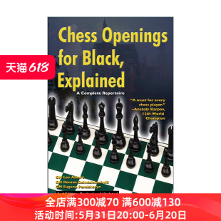 进口英语原版 for 修订更新版 美国国际象棋冠军Lev Black Openings Explained 国际象棋黑棋开局 英文原版 书籍 Alburt Chess