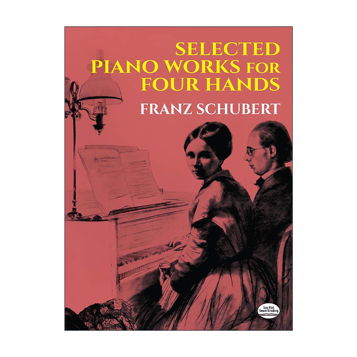 英文原版 Selected Piano Works for Four Hands 弗朗茨·舒伯特四手联弹钢琴作品精选集 英文版 进口英语原版书籍