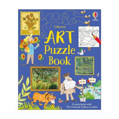 英文原版 Usborne Art Puzzle Book 尤斯伯恩艺术拼图书 儿童益智游戏 英文版 进口英语原版书籍