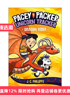 英文原版 Pacey Packer Unicorn Tracker 4 Dragon Rider 佩西帕克 独角兽追踪者系列4 漫画 英文版 进口英语原版书籍