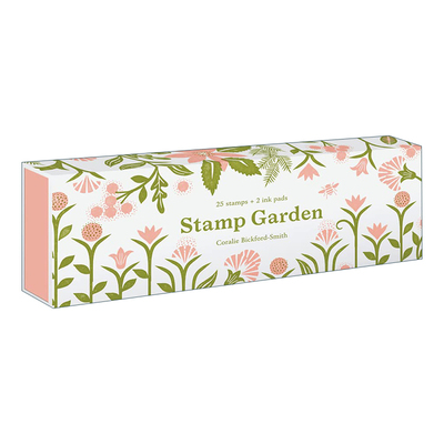 Stamp Garden 花园艺术印章 含25个印画原木印章+2种油墨颜色  文创礼盒进口原版英文书籍