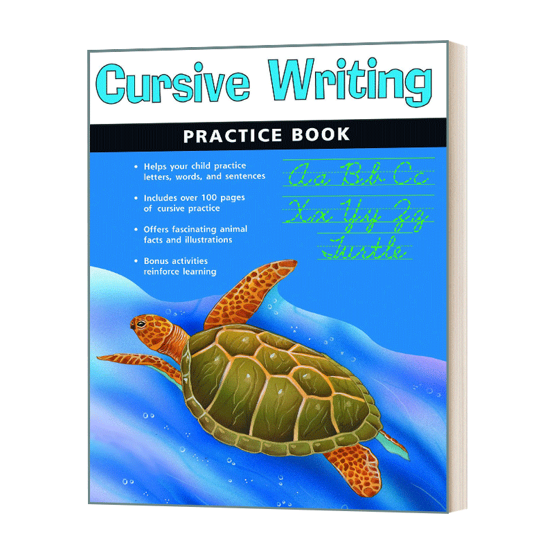 Cursive Writing Practice Book 哈考特英文连笔手写体练习册进口原版英文书籍