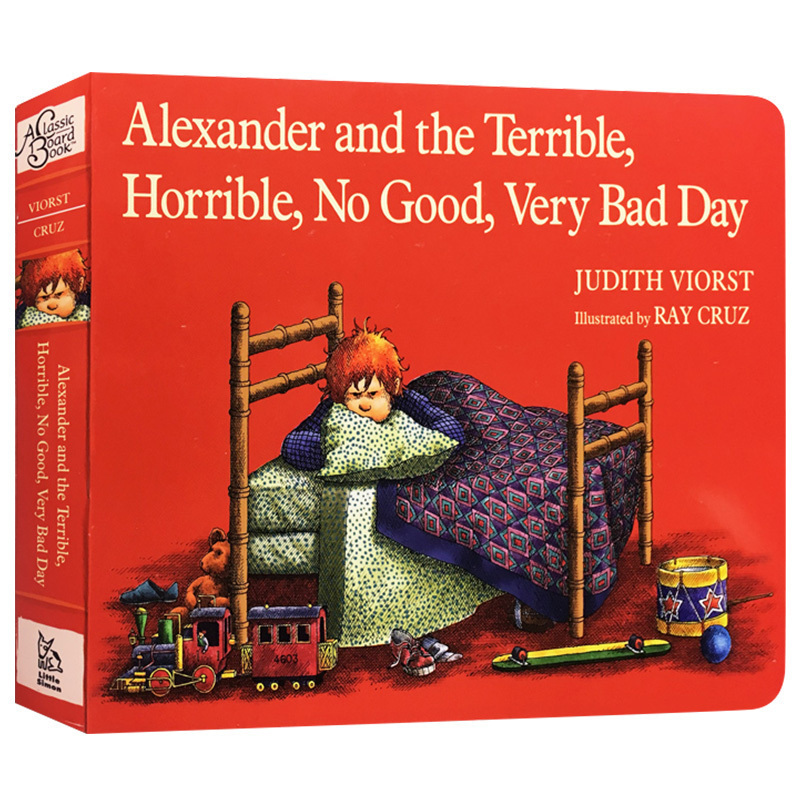 亚历山大和糟糕的一天 Alexander and the Terrible Horrible No Good Very Bad Day 英文原版绘本 汪培珽推荐第五阶段纸板书