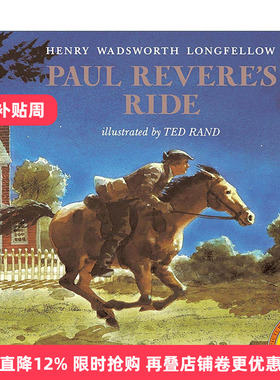 英文原版 Paul Revere's Ride 保罗·里维的午夜之旅 儿童经典诗歌绘本 亨利·沃兹沃思·朗费罗 Ted Rand插画 进口英语原版书籍