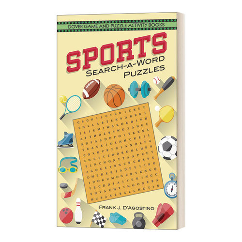 Sports Search-a-Word Puzzles 运动主题找英文单词字谜书进口原版英文书籍
