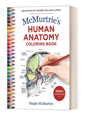 英文原版 McMurtrie's Human Anatomy Coloring Book 麦克默特里人体解剖学全彩图解 英文版 进口英语原版书籍