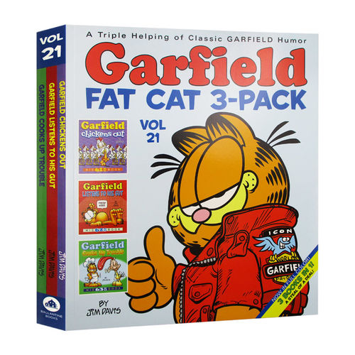 Garfield Fat Cat 3-Pack #21 加菲猫漫画3本套装21进口原版英文书籍