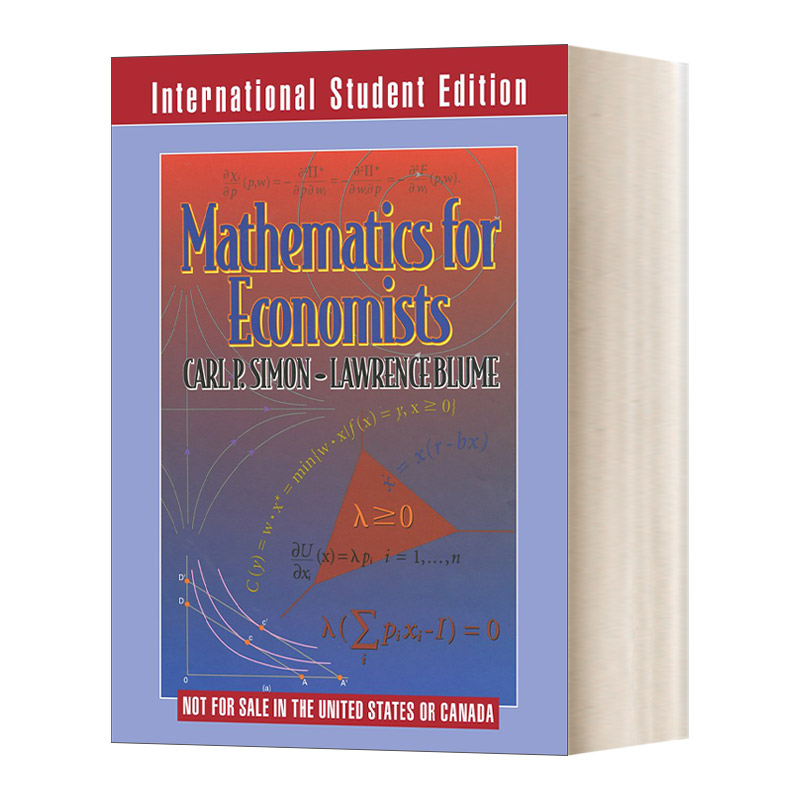 英文原版 Mathematics for Economists 经济学数学 国际学生版 卡尔·西蒙 劳伦斯·布鲁姆 英文版 进口英语原版书籍