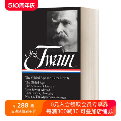 英文原版小说 Mark Twain The Gilded Age and Later Novels 马克吐温 镀金时代和后来的小说 精装美国文库 英文版 进口英语书籍