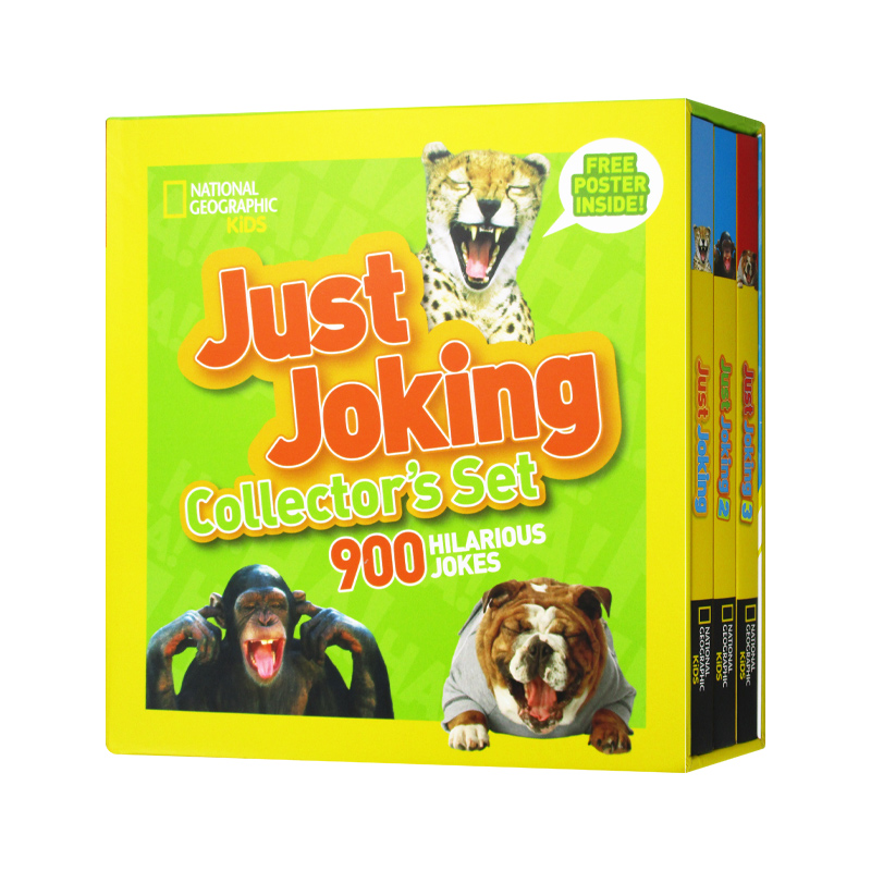 英文原版 National Geographic Kids Just Joking Collector's Set 国家地理儿童 孩子们开玩笑系列 1-3册礼盒装 英文版进口英语书 书籍/杂志/报纸 儿童读物原版书 原图主图