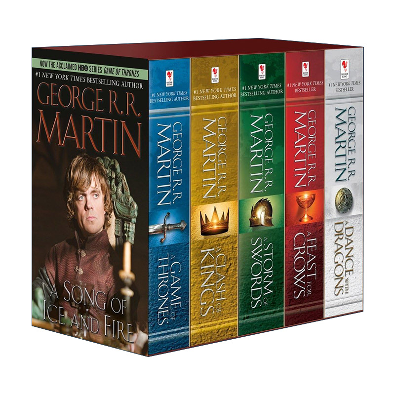 英文原版 Game of Thrones 5-Copy Box 冰与火之歌1-5册平装套装 George R. R. Martin 英文版 进口英语原版书籍