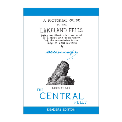 英文原版 The Central Fells A Pictorial Guide to the Lakeland Fells 温莱特湖区瀑布图鉴 中央瀑布  精装 英文版 进口英语书籍