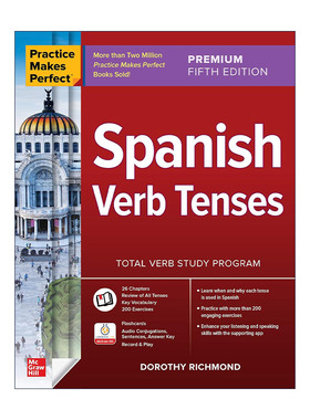 原版 Practice Makes Perfect Spanish Verb Tenses 熟能生巧 西班牙语动词时态 第5版 进口原版书籍