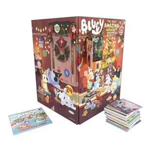 英文原版 Bluey The Most Amazing Advent Book Bundle 小蓝狗布鲁伊 圣诞倒数绘本礼盒 包含24个故事 英文版 进口英语原版书籍