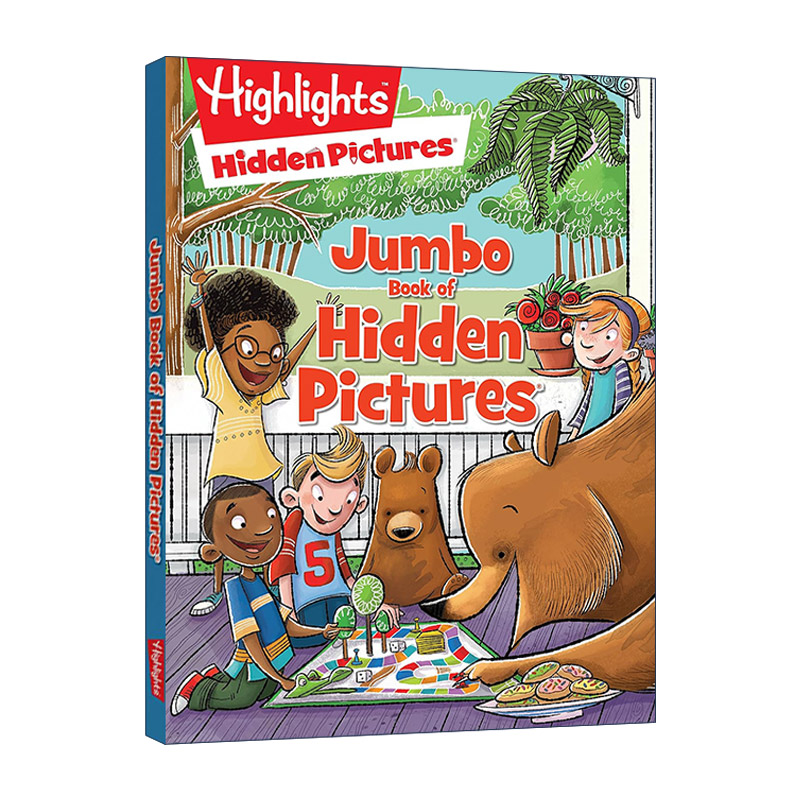 英文原版 Jumbo Book of Hidden Pictures Highlights Jumbo Books & Pads 隐藏图片巨型书 词汇学习 谜题 亮点儿童益智游戏活动书