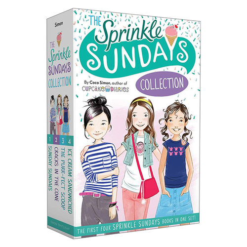 英文原版 The Sprinkle Sundays Collection 周末甜蜜日4册套装 儿童英文小说阅读章节书 闺蜜姐妹校园友情青春 英文版 进口英语