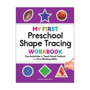 儿童学前形状描摹练习册 Tracing 英文原版 控笔 进口英语原版 Preschool 为写字母打基础 First 书籍 Shape 书写技能 Workbook