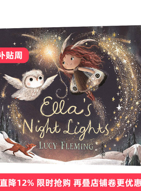 英文原版 Ella's Night Lights 艾拉的夜灯 3-7岁儿童动物主题睡前故事绘本 精装 Lucy Fleming 英文版 进口英语原版书籍
