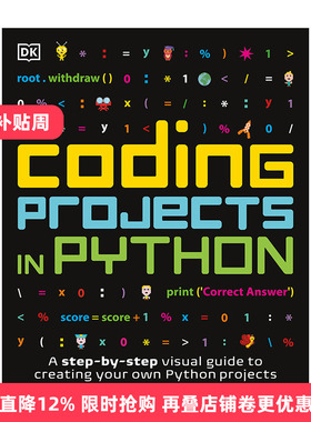 英文原版 Coding Projects in Python DK儿童Python程序编程图解指南 Carol Vorderman 英文版 进口英语原版书籍