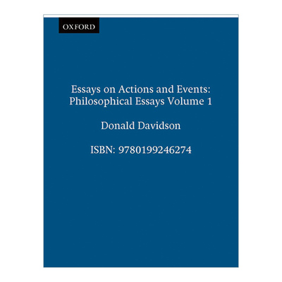 英文原版 Essays on Actions and Events 关于行动和事件的论文 戴维森语言哲学专著Donald Davidson 英文版 进口英语原版书籍