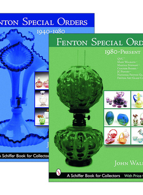 英文原版 Fenton Special Orders 芬顿特别订单艺术玻璃收藏指南2册 精装全彩图册 John Walk 英文版 进口英语原版书籍