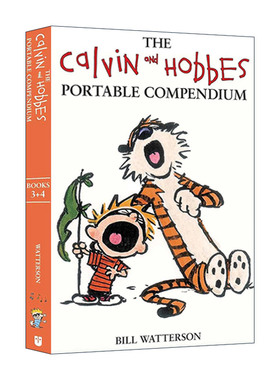 英文原版 The Calvin and Hobbes Portable Compendium Set 2 卡尔文与霍布斯 便携式漫画2册装 英文版 进口英语原版书籍