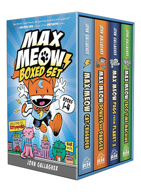 Max Meow 4C Box Set 马克思猫系列4册盒装套装 精装漫画绘本进口原版英文书籍