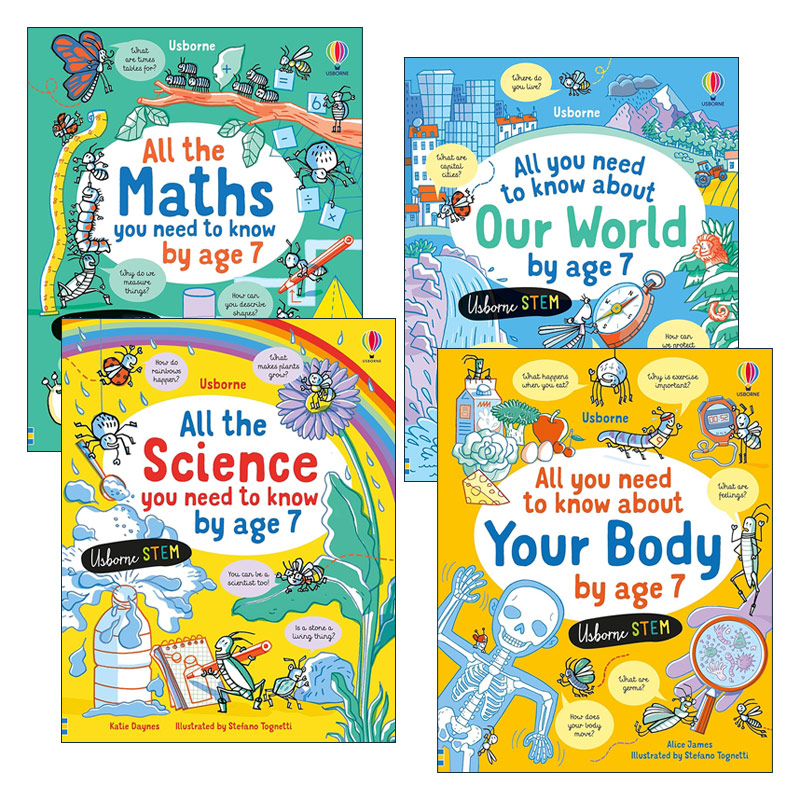 英文原版 All you need to know about by age 7 七岁前你需要知道的系列7册 尤斯伯恩儿童科普百科精装 英文版 进口英语原版书籍