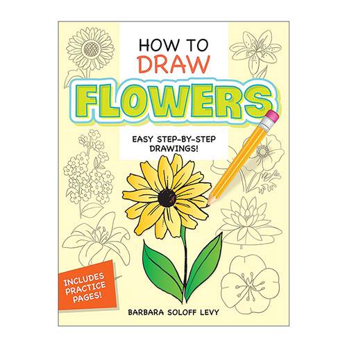 英文原版 How to Draw Flowers 如何画花卉 儿童植物卡通绘画技巧指南 Barbara Soloff Levy 英文版 进口英语原版书籍