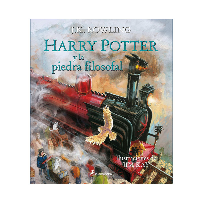 西班牙语原版 Harry Potter y la piedra filosofal. Edicion ilustrada 哈利波特与魔法石 西班牙语版 插图版 进口原版书籍 书籍/杂志/报纸 儿童读物原版书 原图主图