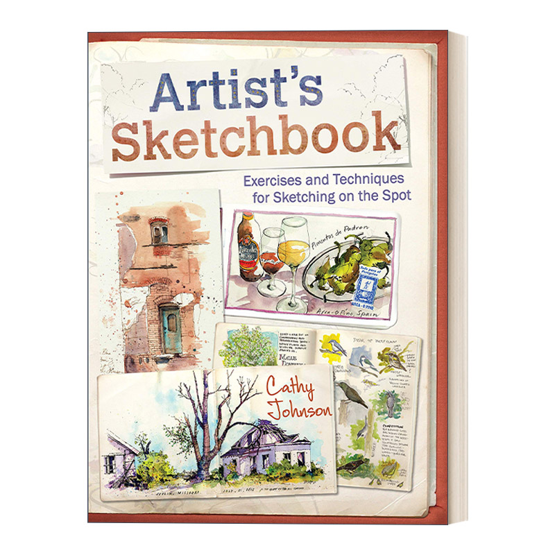 英文原版 Artist's Sketchbook 世界绘画经典教程 水彩奶奶Cathy Johnson的写生精要 凯茜·约翰逊 英文版 进口原版英文书籍