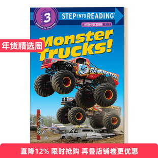 英文原版 Step into Reading 3 - Monster Trucks! 怪兽卡车 英文版 兰登分级阅读3 进口原版英文书籍