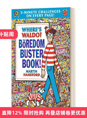 英文原版 Where’s Waldo? The Boredom Buster Book! 5-Minute Challenges 沃尔多在哪里?无聊终结者之书 精装进口英语原版书籍