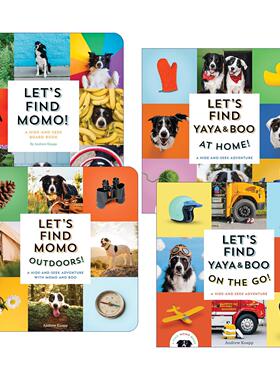 英文原版 Find Momo 寻找莫莫系列4册 纸板书 儿童绘本 Andrew Knapp 英文版 进口英语原版书籍