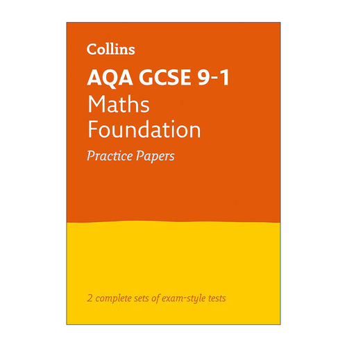 英文原版 Collins AQA GCSE 9-1 Maths Foundation Practice Test Papers 柯林斯英国初中数学基础练习测试卷 英文版