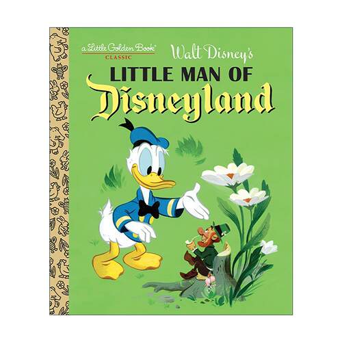 英文原版 Little Man of Disneyland Disney Classic Little Golden Book 迪士尼经典故事 米奇与唐老鸭 兰登书屋精装小金书英文版