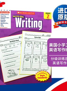 美国小学二年级写作练习册 Scholastic Success with Writing 2 英文原版学乐教材 学乐成功系列家庭辅导练习册