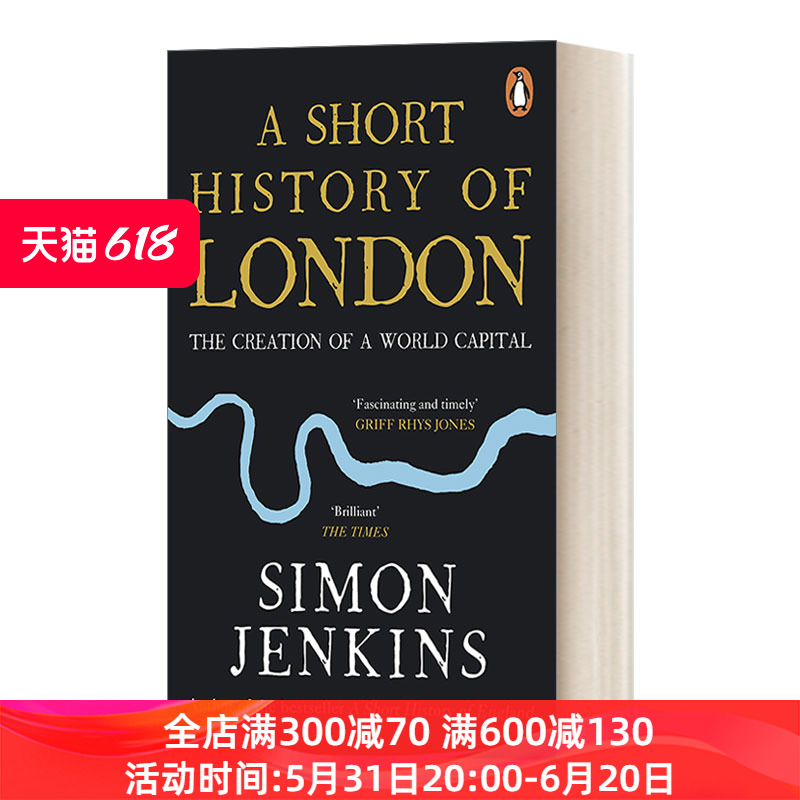 A Short History of London薄雾之都：伦敦的优雅与不凡西蒙·詹金斯进口英文原版书籍