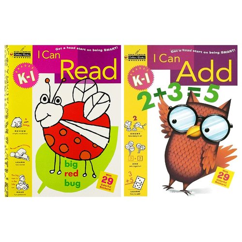 我会阅读 加法 I Can Read Add 英文原版书 企鹅兰登金色童书Step Ahead系列 美国小学儿童英语数学练习册2本 进口英语书籍