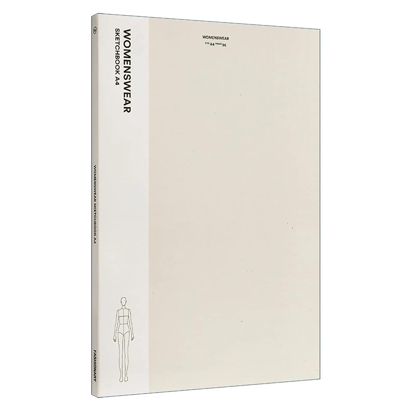 英文原版 Fashionary Womenswear Sketchbook A4 女装素描本A4 精装 英文版 进口英语原版书籍